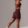Szorty rowerowe Super Sculpt z wysokim stanem w kolorze bordowym Szorty rowerowe Super Sculpt z wysokim stanem w kolorze bordowym