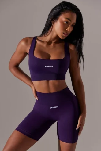 Szorty rowerowe Super Sculpt z wysokim stanem w kolorze fioletowym Szorty rowerowe Super Sculpt z wysokim stanem w kolorze fioletowym