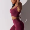 Szorty rowerowe z wysokim stanem Super Sculpt w kolorze śliwkowym Szorty rowerowe z wysokim stanem Super Sculpt w kolorze śliwkowym