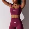 Szorty rowerowe z wysokim stanem Super Sculpt w kolorze śliwkowym Szorty rowerowe z wysokim stanem Super Sculpt w kolorze śliwkowym