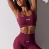 Szorty rowerowe z wysokim stanem Super Sculpt w kolorze śliwkowym Szorty rowerowe z wysokim stanem Super Sculpt w kolorze śliwkowym