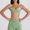 Szorty Soft Active z skręconym przodem w kolorze zielonym Szorty Soft Active z skręconym przodem w kolorze zielonym