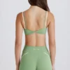 Szorty Soft Active z skręconym przodem w kolorze zielonym Szorty Soft Active z skręconym przodem w kolorze zielonym