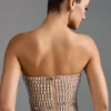 Top bandeau Charnelle z zdobieniami w kolorze migdałowym Top bandeau Charnelle z zdobieniami w kolorze migdałowym