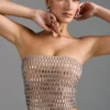 Top bandeau Charnelle z zdobieniami w kolorze migdałowym Top bandeau Charnelle z zdobieniami w kolorze migdałowym