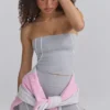 Top bandeau Soft Active z kontrastowymi wykończeniami w kolorze szarym melanżowym Top bandeau Soft Active z kontrastowymi wykończeniami w kolorze szarym melanżowym