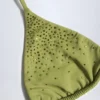 Top bikini Baie z ozdobami w kształcie trójkąta w kolorze oliwkowej zieleni Top bikini Baie z ozdobami w kształcie trójkąta w kolorze oliwkowej zieleni