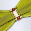 Top bikini bandeau Manava z koralikami w kolorze oliwkowym Top bikini bandeau Manava z koralikami w kolorze oliwkowym