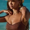 Top bikini bandeau Pasyon w kolorze czekoladowym Top bikini bandeau Pasyon w kolorze czekoladowym