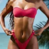 Top bikini bandeau Pasyon w kolorze malinowo-różowym Top bikini bandeau Pasyon w kolorze malinowo-różowym