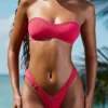 Top bikini bandeau Pasyon w kolorze malinowo-różowym Top bikini bandeau Pasyon w kolorze malinowo-różowym