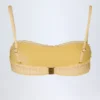 Top bikini bandeau z falbanami Portbou w żółtą kratkę Top bikini bandeau z falbanami Portbou w żółtą kratkę