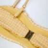 Top bikini bandeau z falbanami Portbou w żółtą kratkę Top bikini bandeau z falbanami Portbou w żółtą kratkę