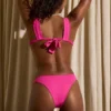Top bikini Capri z wiązaniem w kolorze fuksji Top bikini Capri z wiązaniem w kolorze fuksji