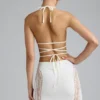 Top bikini Liberty z ozdobnymi krzyżującymi się ramiączkami w kolorze kości słoniowej Top bikini Liberty z ozdobnymi krzyżującymi się ramiączkami w kolorze kości słoniowej
