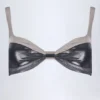 Top bikini Palmita z marszczeniami w kolorze srebrnym chrom Top bikini Palmita z marszczeniami w kolorze srebrnym chrom