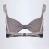 Top bikini Palmita z marszczeniami w kolorze srebrnym chrom Top bikini Palmita z marszczeniami w kolorze srebrnym chrom