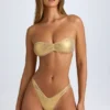 Top bikini Rio typu bandeau w kolorze złotym Top bikini Rio typu bandeau w kolorze złotym