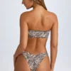 Top bikini Rio typu bandeau w nadruk w panterkę Top bikini Rio typu bandeau w nadruk w panterkę