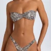Top bikini Rio typu bandeau w nadruk w panterkę Top bikini Rio typu bandeau w nadruk w panterkę