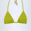 Top bikini w trójkątnym kształcie z ozdobnymi detalami Comoros w kolorze oliwkowym Top bikini w trójkątnym kształcie z ozdobnymi detalami Comoros w kolorze oliwkowym