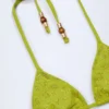 Top bikini w trójkątnym kształcie z ozdobnymi detalami Comoros w kolorze oliwkowym Top bikini w trójkątnym kształcie z ozdobnymi detalami Comoros w kolorze oliwkowym