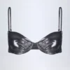 Top bikini z fiszbinami Aluna w srebrnym wzorze Top bikini z fiszbinami Aluna w srebrnym wzorze