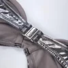 Top bikini z fiszbinami Aluna w srebrnym wzorze Top bikini z fiszbinami Aluna w srebrnym wzorze