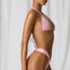 Top bikini z podwójnymi ramiączkami Tropics w kolorze delikatnego różu Top bikini z podwójnymi ramiączkami Tropics w kolorze delikatnego różu