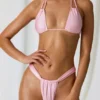 Top bikini z podwójnymi ramiączkami Tropics w kolorze delikatnego różu Top bikini z podwójnymi ramiączkami Tropics w kolorze delikatnego różu