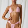Top bikini z podwójnymi ramiączkami Tropics w kolorze delikatnego różu Top bikini z podwójnymi ramiączkami Tropics w kolorze delikatnego różu
