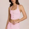 Top Elowis w stylu gorsetu z wiązaniem na szyi w kolorze Blossom Pink Top Elowis w stylu gorsetu z wiązaniem na szyi w kolorze Blossom Pink