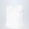 Top gorsetowy Araminta z wiązaniem w kolorze białym Top gorsetowy Araminta z wiązaniem w kolorze białym