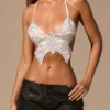 Top Maris Butterfly z wiązaniem z tyłu w kolorze białym Top Maris Butterfly z wiązaniem z tyłu w kolorze białym