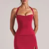 Top Vita Longline Halterneck w kolorze wiśniowym Top Vita Longline Halterneck w kolorze wiśniowym