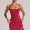Top Vita Longline Halterneck w kolorze wiśniowym Top Vita Longline Halterneck w kolorze wiśniowym