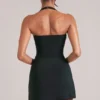 Top Vita Longline z wiązaniem na szyi w kolorze czarnym Top Vita Longline z wiązaniem na szyi w kolorze czarnym