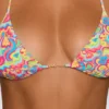 Trójkątny top bikini Comino w jasnym, wielobarwnym nadruku Trójkątny top bikini Comino w jasnym, wielobarwnym nadruku