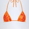 Trójkątny top bikini Paita w pomarańczowo-orchideowy wzór Trójkątny top bikini Paita w pomarańczowo-orchideowy wzór