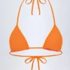 Trójkątny top bikini Paita w pomarańczowo-orchideowy wzór Trójkątny top bikini Paita w pomarańczowo-orchideowy wzór