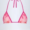 Trójkątny top bikini Paita w różowym wzorze orchidei Trójkątny top bikini Paita w różowym wzorze orchidei