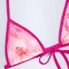 Trójkątny top bikini Paita w różowym wzorze orchidei Trójkątny top bikini Paita w różowym wzorze orchidei